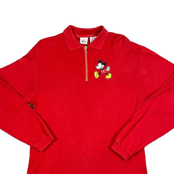 Walt Disney World Mickey Sweater Adult Small Red Sweatshirt - Picture 11 of 15